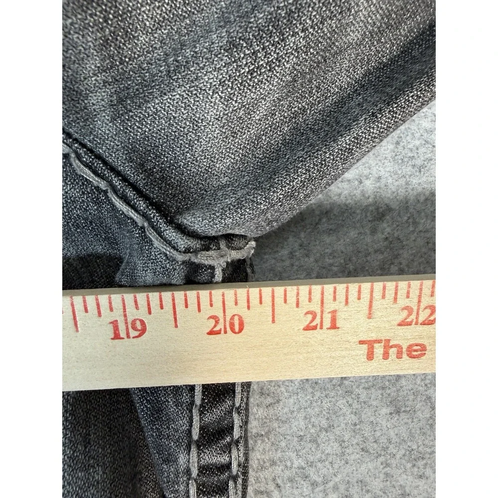 True Religion Jimmy Super T Denim Jacket Men's M Black Gray Horseshoe Y2K